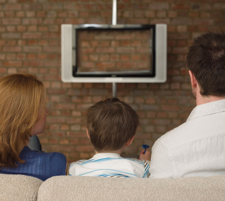 Earth humans fixing a TV.